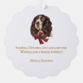 English Springer Spaniel Weihnachtsgeschenke Ornament Karte (Rückseite)