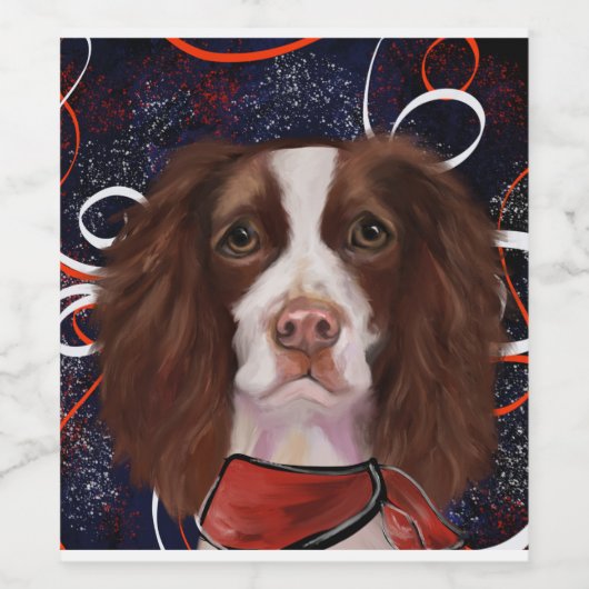 ENGLISH SPRINGER SPANIEL WEINETIKETT (Einzelnes Label)
