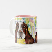 ENGLISH SPRINGER SPANIEL ZWEIFARBIGE TASSE (Vorderseite Links)
