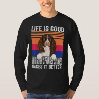 English Springer Spaniels Macht Dein Leben Gut Vin T-Shirt