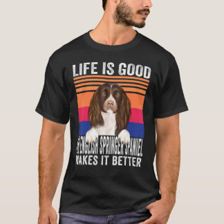 English Springer Spaniels Macht Dein Leben Gut Vin T-Shirt
