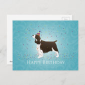 English Springer Spanier Birthday Design Postkarte (Vorne/Hinten)