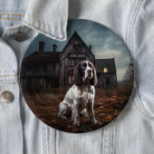 English Springer Spanier Halloween Beängstigend Button (Beispiel)