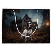 English Springer Spanier Halloween Beängstigend Große Geschenktüte (Rückseite)