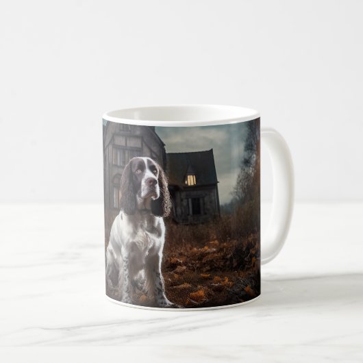 English Springer Spanier Halloween Beängstigend Kaffeetasse (VorderseiteRechts)