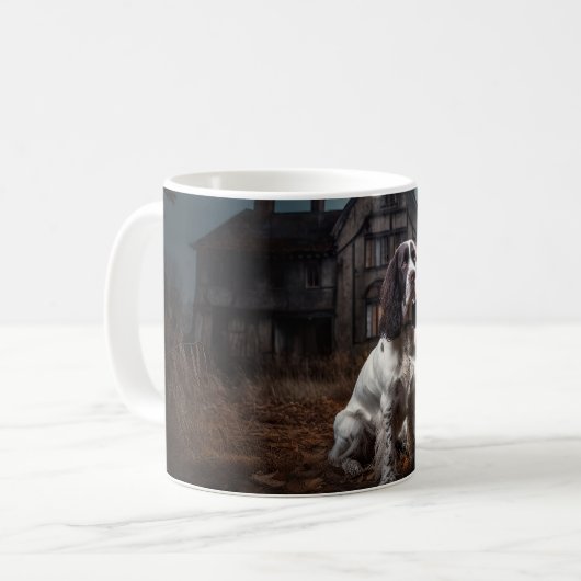 English Springer Spanier Halloween Beängstigend Kaffeetasse (Vorderseite Links)