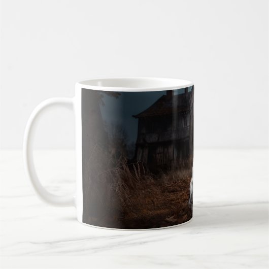 English Springer Spanier Halloween Beängstigend Kaffeetasse (Links)