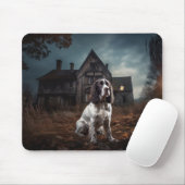 English Springer Spanier Halloween Beängstigend Mousepad (Mit Mouse)