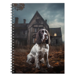 English Springer Spanier Halloween Beängstigend Notizblock