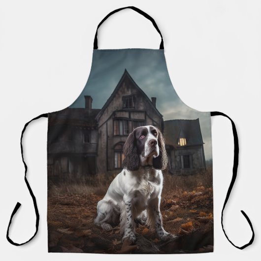 English Springer Spanier Halloween Beängstigend Schürze (Vorderseite)