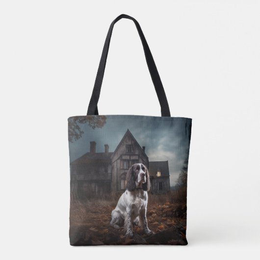 English Springer Spanier Halloween Beängstigend Tasche (Rückseite)