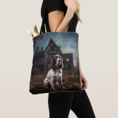 English Springer Spanier Halloween Beängstigend Tasche (Von Nahem)