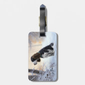 English Springer Spanier Let It Snow Christmas Gepäckanhänger (Rückseite vertikal)