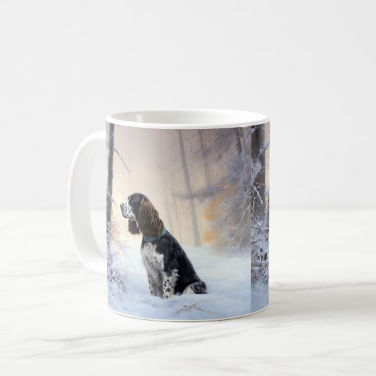 English Springer Spanier Let It Snow Christmas Kaffeetasse (Vorderseite Links)