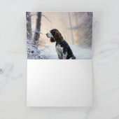 English Springer Spanier Let It Snow Christmas Karte (Innenseite)