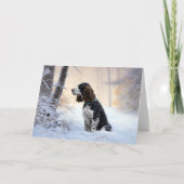 English Springer Spanier Let It Snow Christmas Karte (Vorderseite)