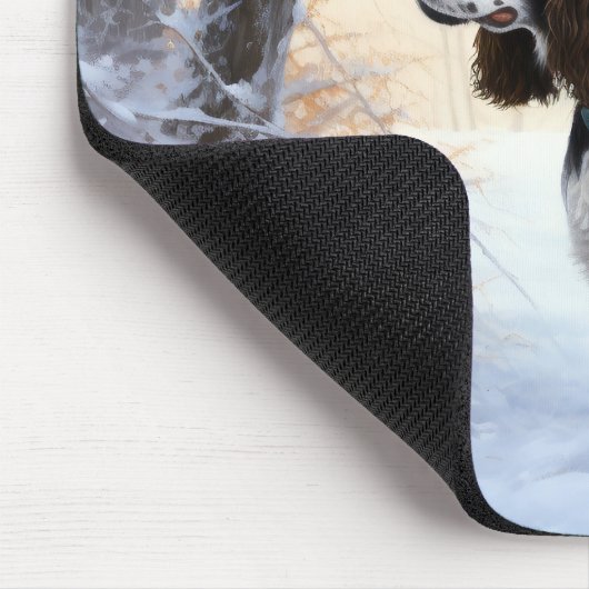 English Springer Spanier Let It Snow Christmas Mousepad (Ecke)