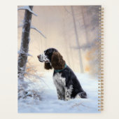 English Springer Spanier Let It Snow Christmas Planer (Rückseite)