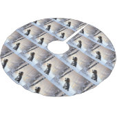 English Springer Spanier Let It Snow Christmas Polyester Weihnachtsbaumdecke (Schrägansicht)