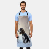 English Springer Spanier Let It Snow Christmas Schürze (Getragen)