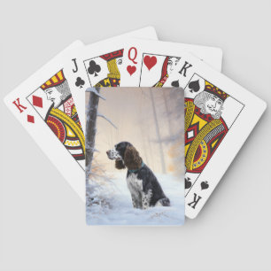 English Springer Spanier Let It Snow Christmas Spielkarten