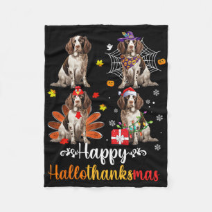 English Springer Spanier Lover Halloween Weihnacht Fleecedecke
