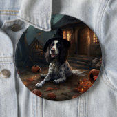English Springer Spanier Pumpkins Halloween Beängs Button (Beispiel)