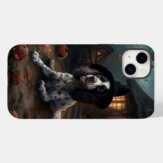 English Springer Spanier Pumpkins Halloween Beängs Case-Mate iPhone Hülle (Rückseite (Horizontal))