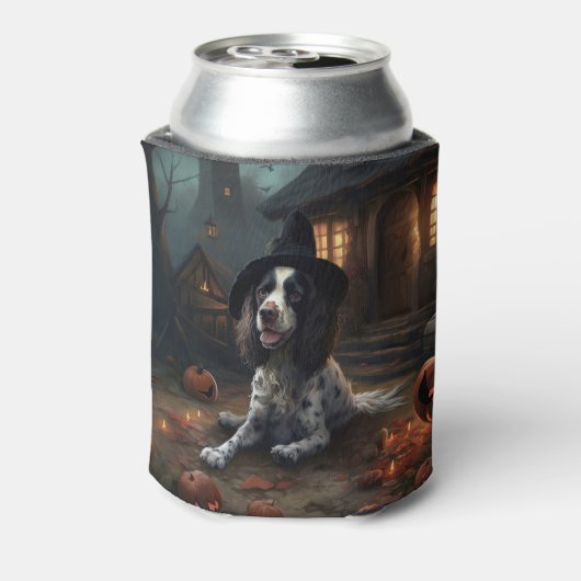 English Springer Spanier Pumpkins Halloween Beängs Dosenkühler (Kanne Rückseite)