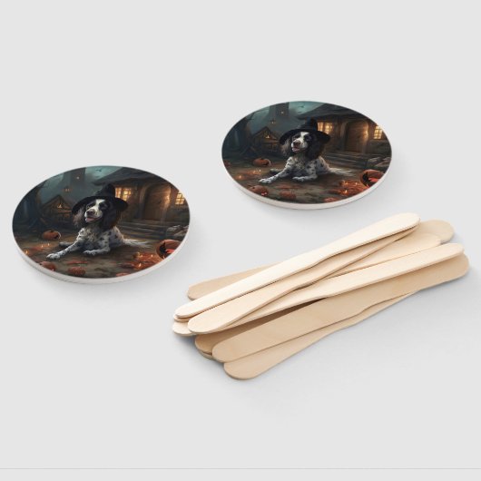 English Springer Spanier Pumpkins Halloween Beängs Fächer (Non-assembled)