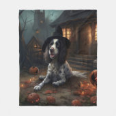English Springer Spanier Pumpkins Halloween Beängs Fleecedecke (Vorderseite)