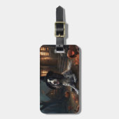 English Springer Spanier Pumpkins Halloween Beängs Gepäckanhänger (Vorderseite vertikal)