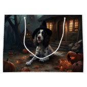 English Springer Spanier Pumpkins Halloween Beängs Große Geschenktüte (Vorderseite)
