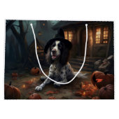 English Springer Spanier Pumpkins Halloween Beängs Große Geschenktüte (Rückseite)