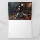 English Springer Spanier Pumpkins Halloween Beängs Karte (Innenseite)