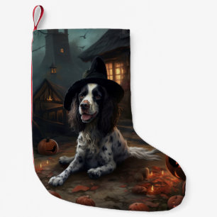English Springer Spanier Pumpkins Halloween Beängs Kleiner Weihnachtsstrumpf