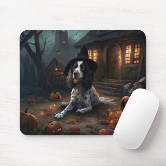 English Springer Spanier Pumpkins Halloween Beängs Mousepad (Mit Mouse)