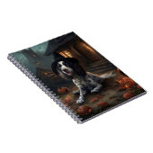 English Springer Spanier Pumpkins Halloween Beängs Notizblock (Rechte Seite)