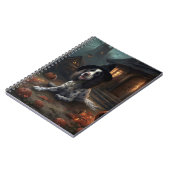 English Springer Spanier Pumpkins Halloween Beängs Notizblock (Linke Seite)