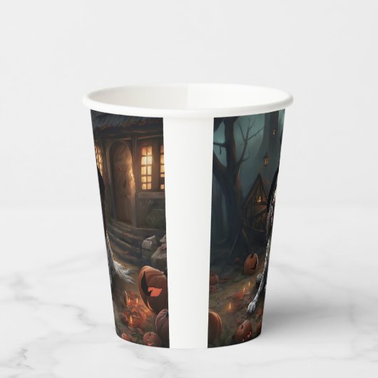 English Springer Spanier Pumpkins Halloween Beängs Pappbecher (Links)