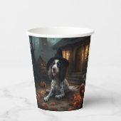 English Springer Spanier Pumpkins Halloween Beängs Pappbecher (Vorderseite)