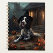English Springer Spanier Pumpkins Halloween Beängs Planer (Vorderseite)
