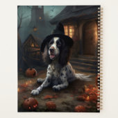 English Springer Spanier Pumpkins Halloween Beängs Planer (Rückseite)