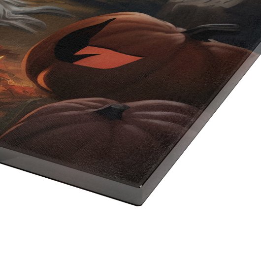 English Springer Spanier Pumpkins Halloween Beängs Schneidebrett (Ecke)