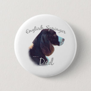 English Springer Spanier Vater 2 Button