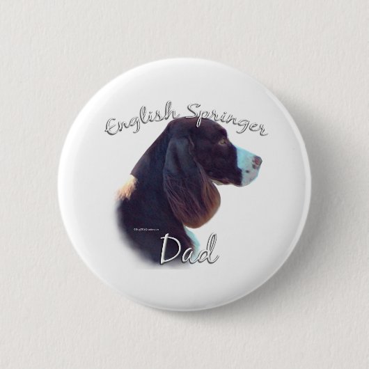 English Springer Spanier Vater 2 Button (Vorderseite)