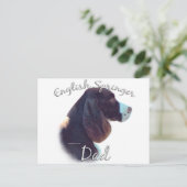English Springer Spanier Vater 2 Postkarte (Stehend Vorderseite)