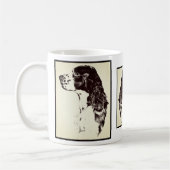 English Springer Spanier Vintag Art Kaffeetasse (Links)