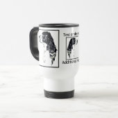 English Springer Spanier Vintag Art Personalisiert Reisebecher (Vorderseite Links)