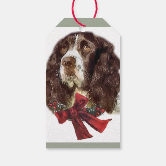 English Springer Spanier Weihnachten Geschenkanhänger (Rückseite)